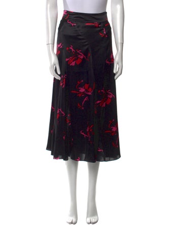 Ganni Silk Midi Length Skirt