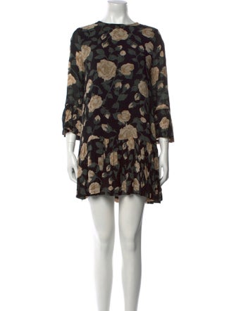 Ganni Floral Print Mini Dress