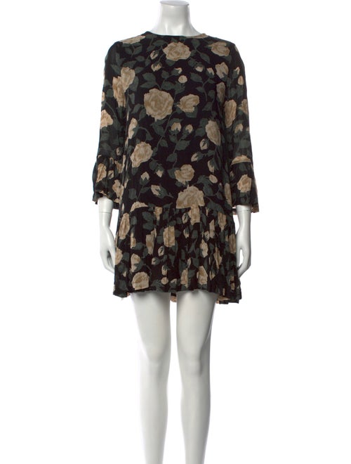 Ganni Floral Print Mini Dress