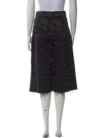 Ganni Animal Print Wide Leg Pants