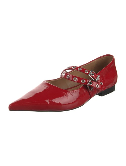 Ganni Patent Leather Mary Jane Flats