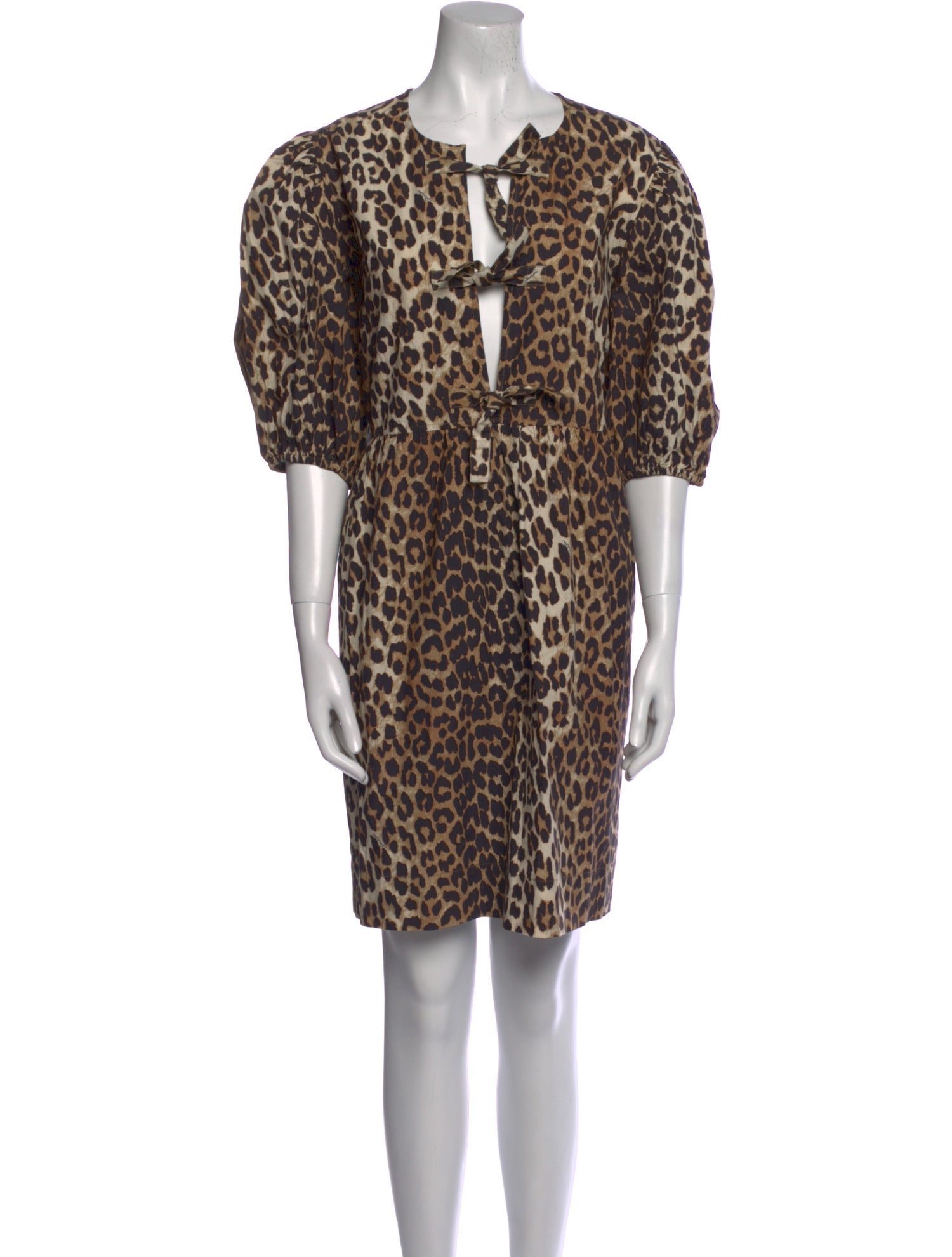 Ganni Animal Print Mini Dress