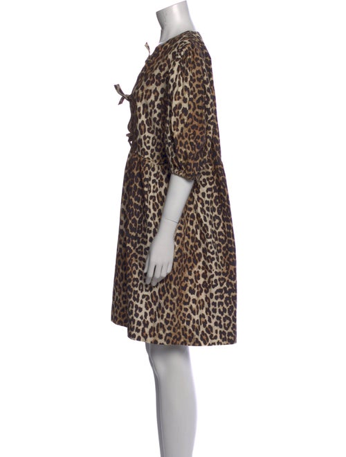 Ganni Animal Print Mini Dress