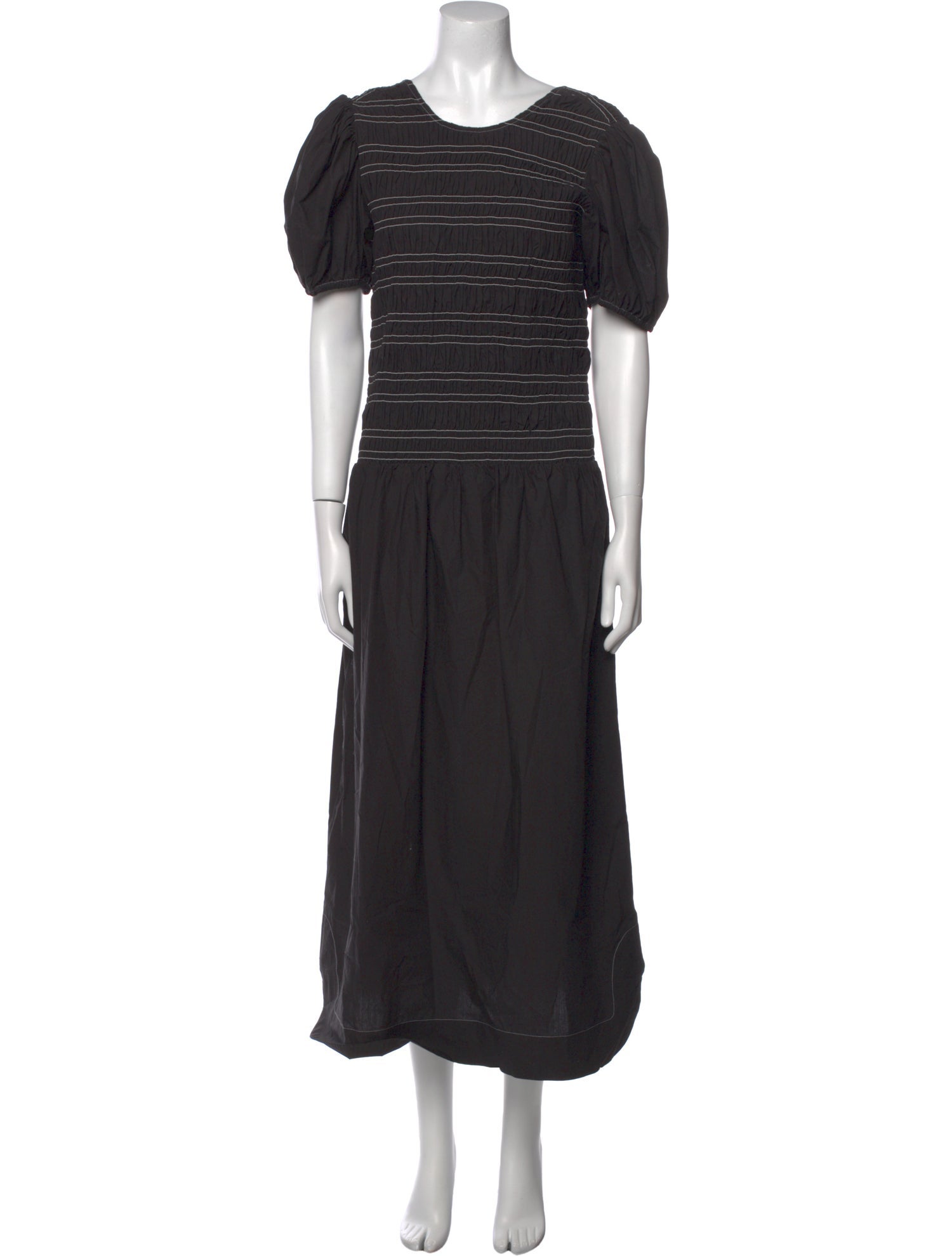 Ganni Scoop Neck Long Dress