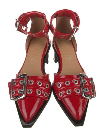 Ganni Leather D'Orsay Pumps