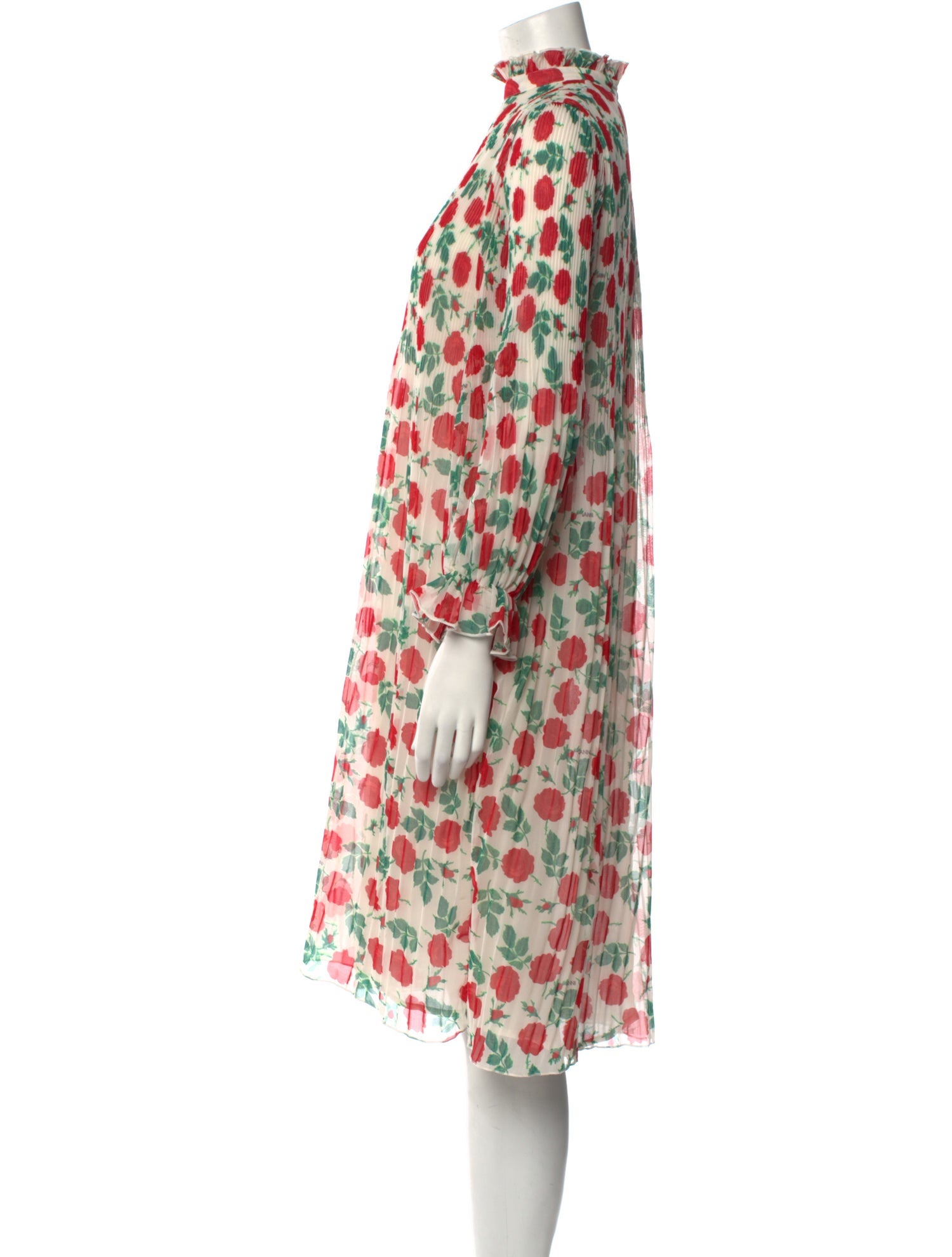 Ganni Floral Print Midi Length Dress