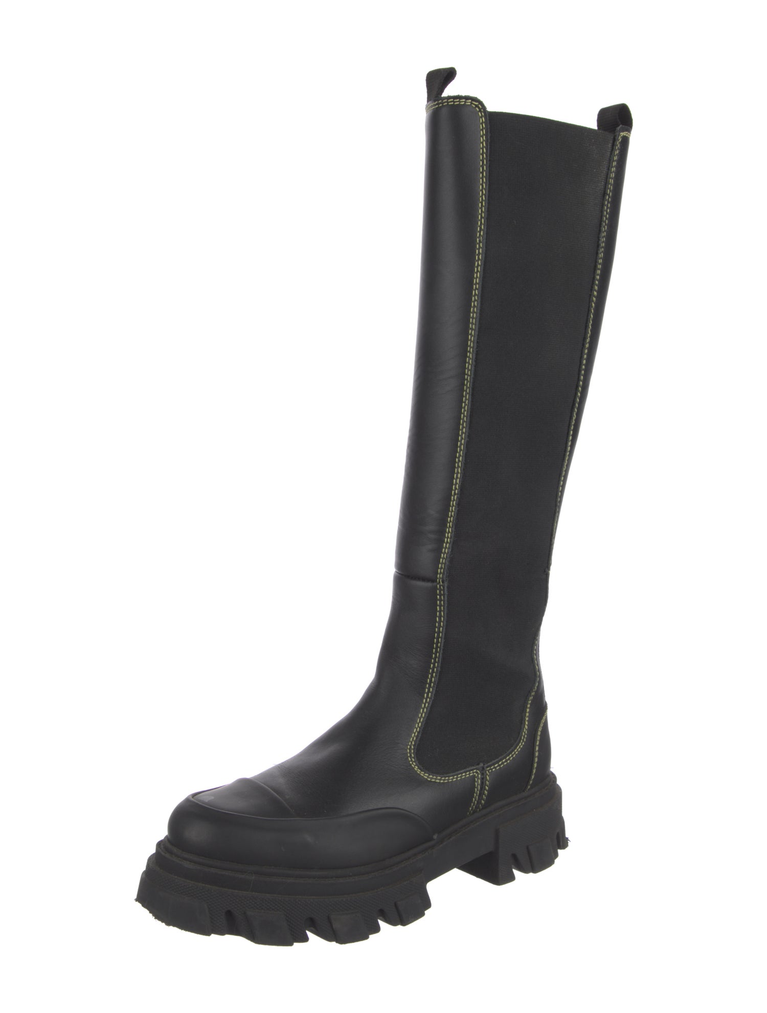 Ganni Leather Rain Boots