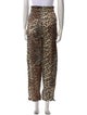 Ganni Animal Print Straight Leg Pants