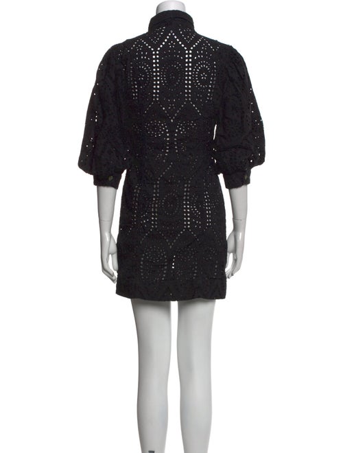 Ganni Mock Neck Mini Dress