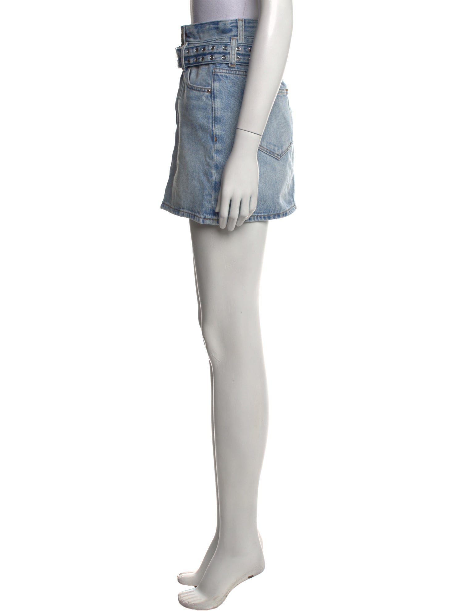 Ganni Distressed Accents Mini Skirt