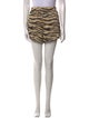 Ganni Animal Print Mini Shorts