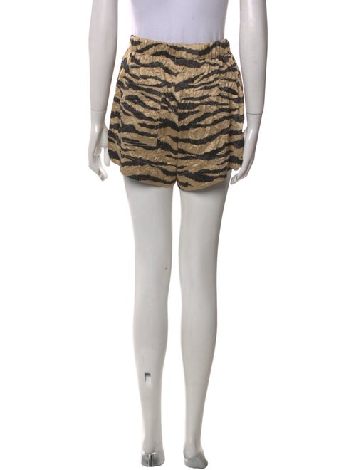 Ganni Animal Print Mini Shorts