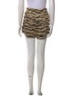 Ganni Animal Print Mini Shorts