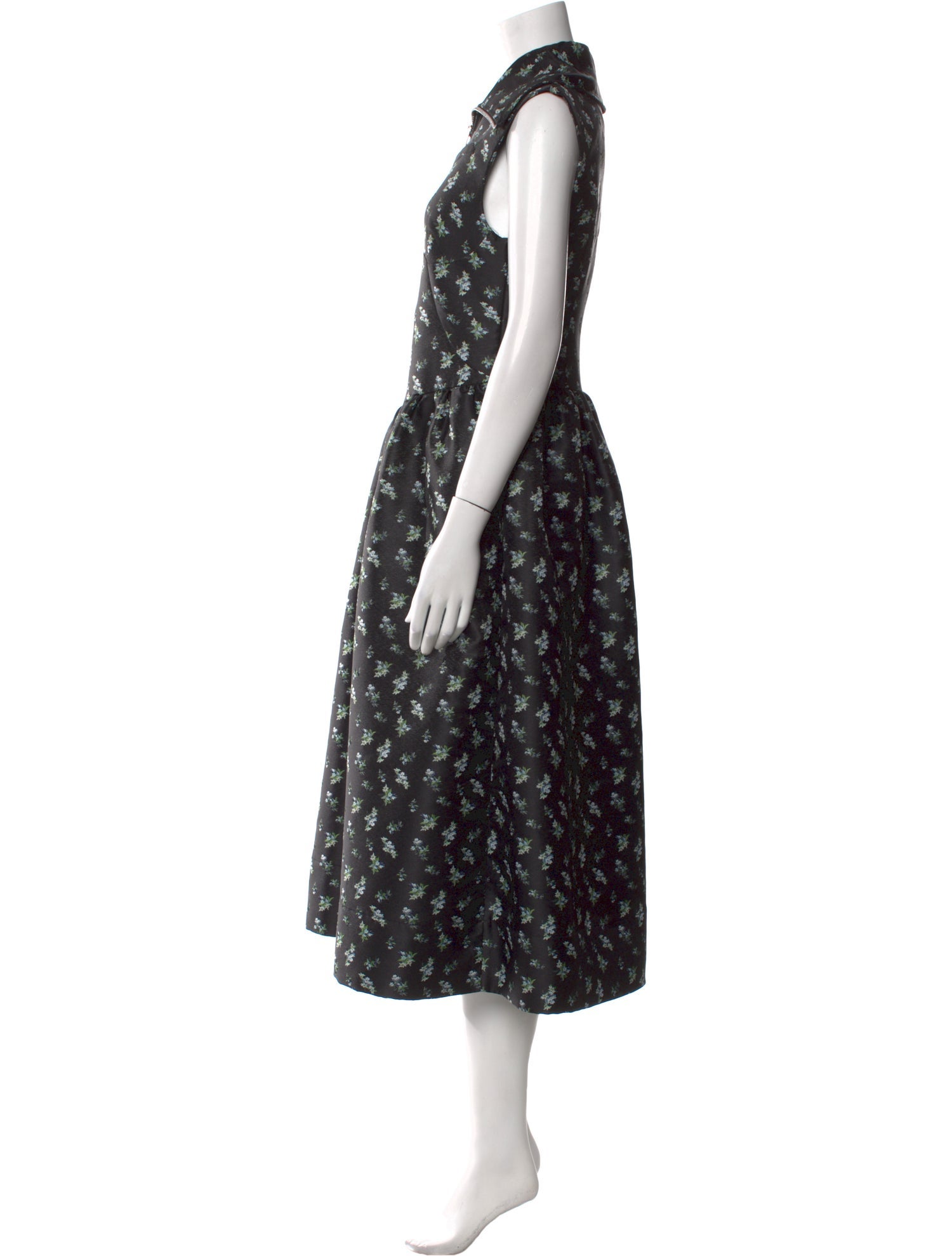 Ganni Floral Print Midi Length Dress