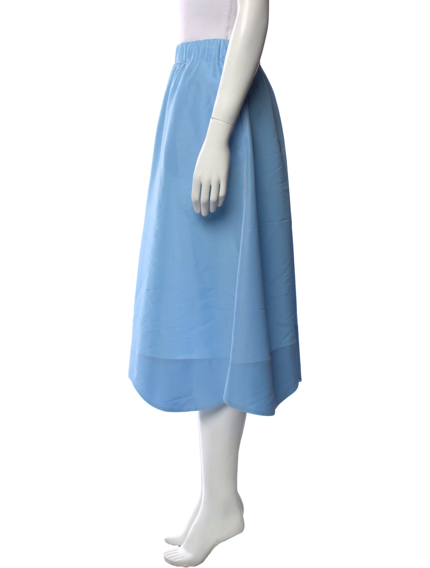 Ganni Scalloped Accent Midi Length Skirt