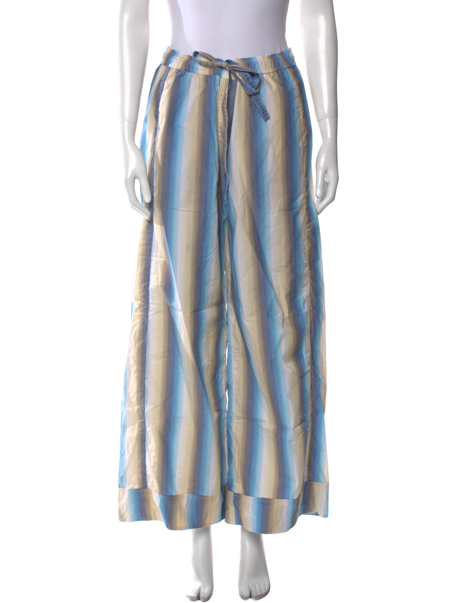 Ganni Striped Wide Leg Pants