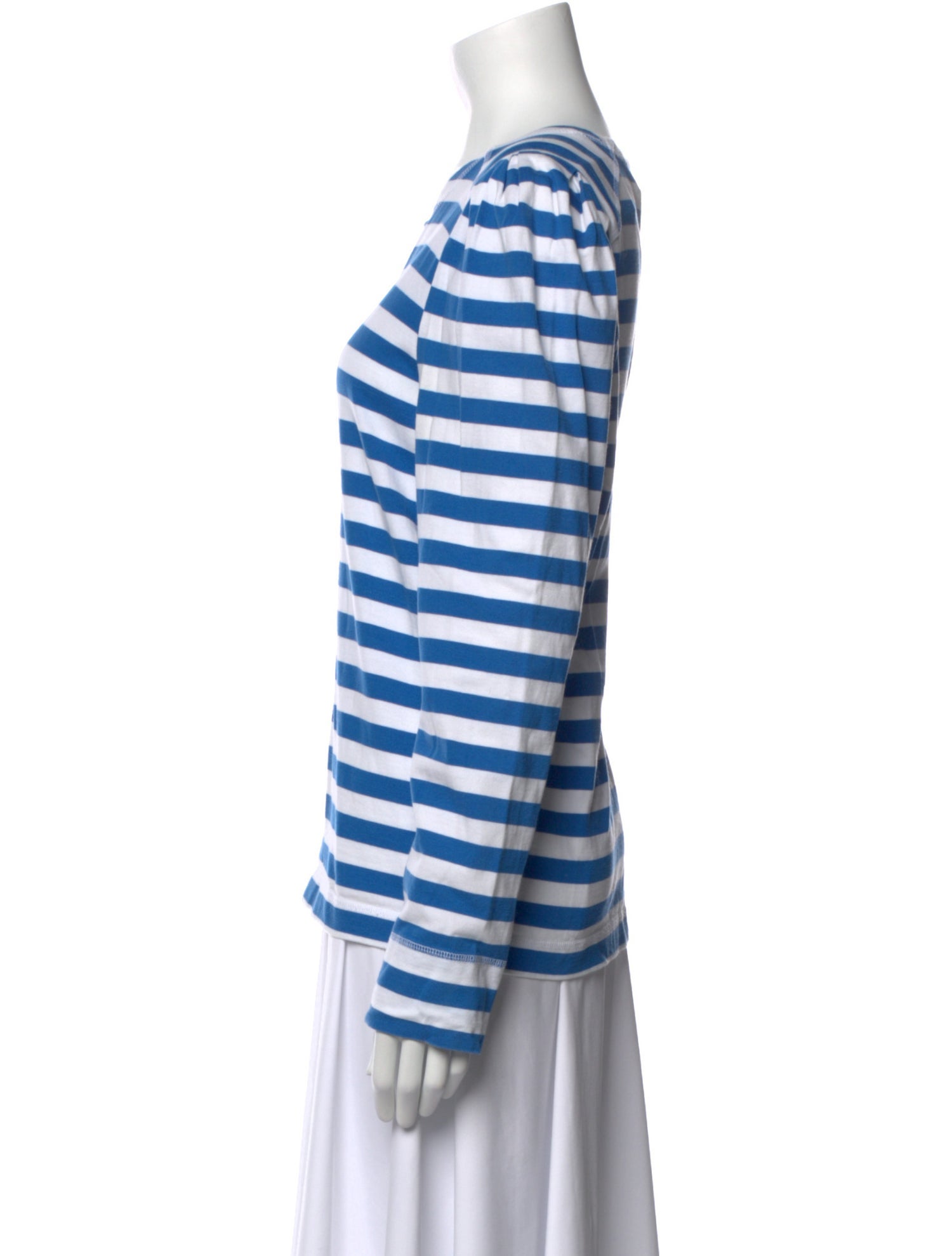 Ganni Striped Crew Neck Top