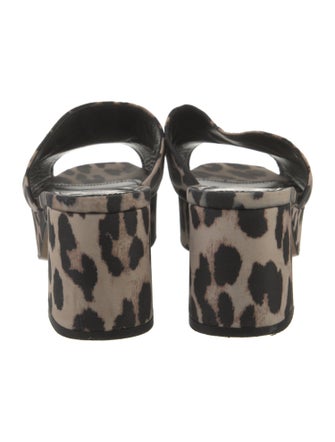 Ganni Animal Print Slides