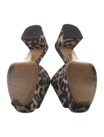 Ganni Animal Print Slides