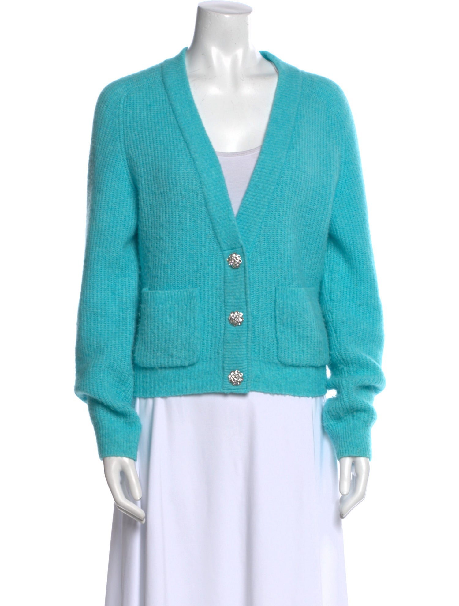 Ganni Alpaca V-Neck Sweater