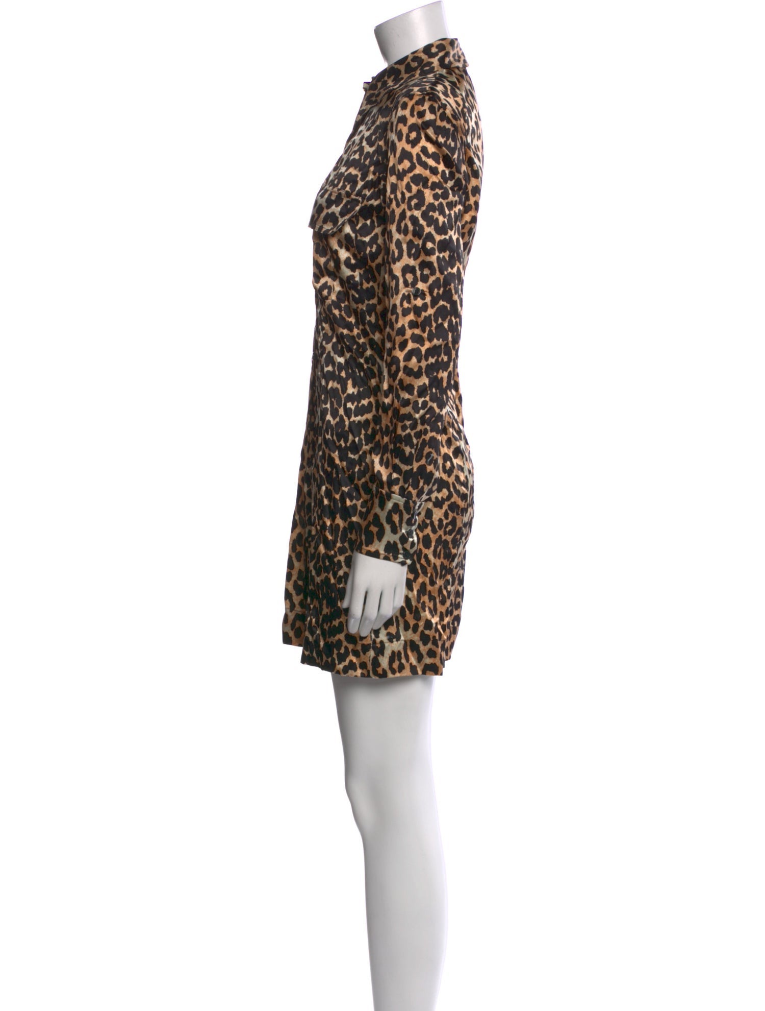 Ganni Silk Animal Print Tunic