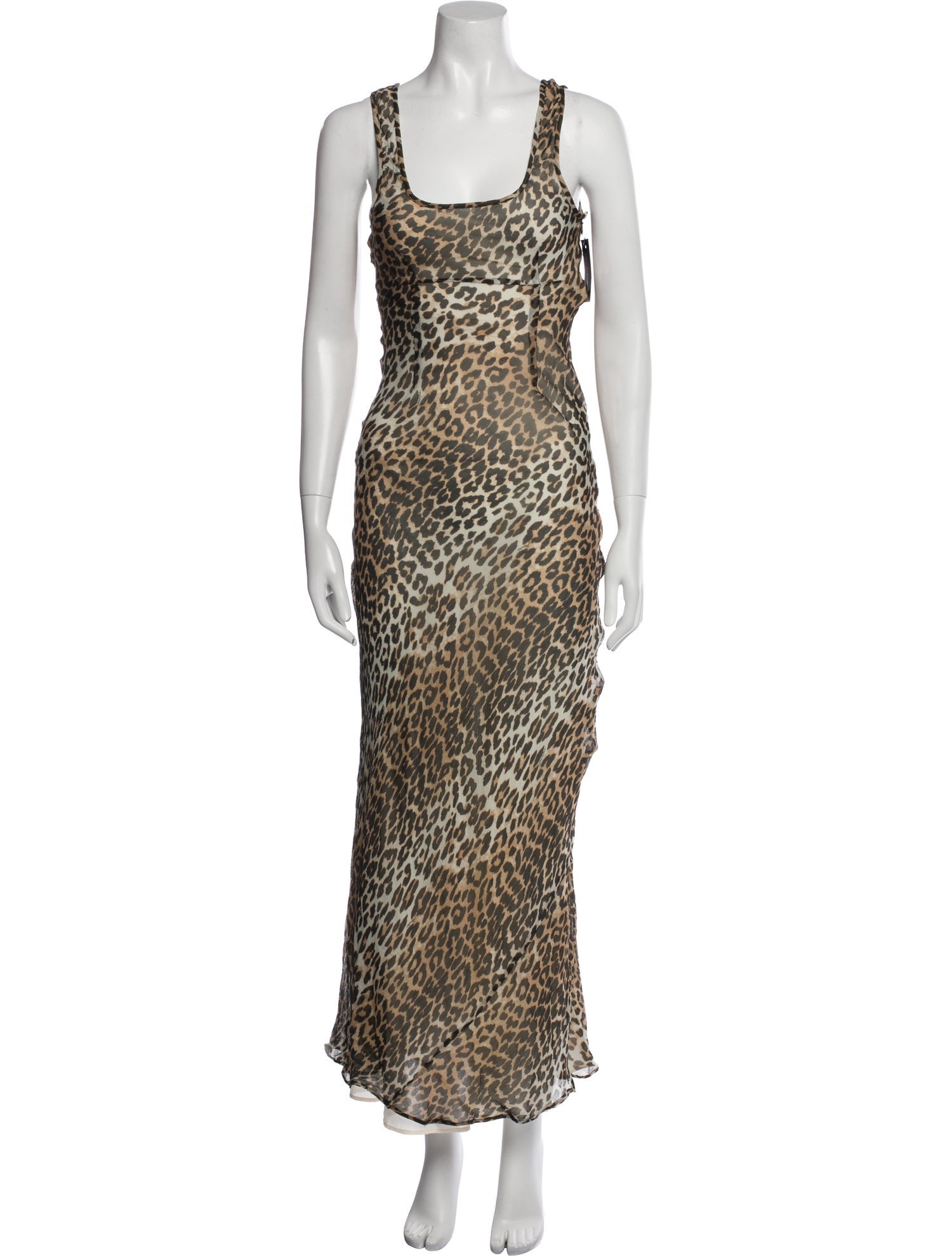 Ganni Animal Print Long Dress w/ Tags