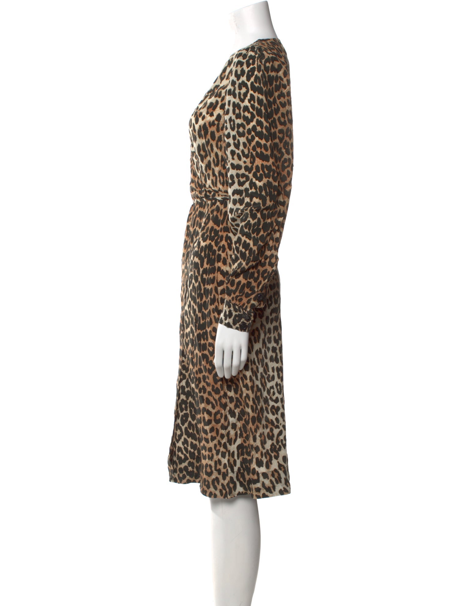 Ganni Animal Print Midi Length Dress w/ Tags