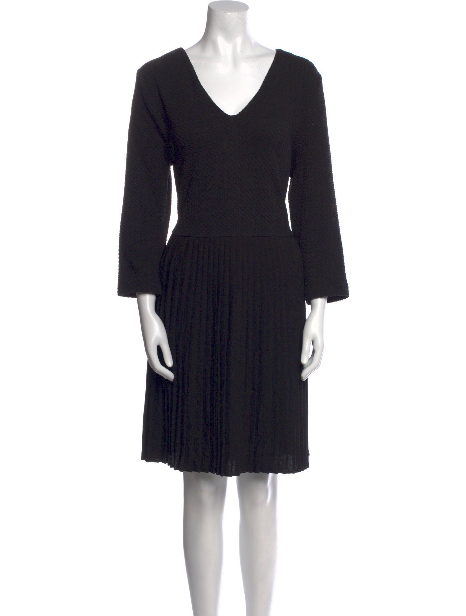 Ganni V-Neck Knee-Length Dress