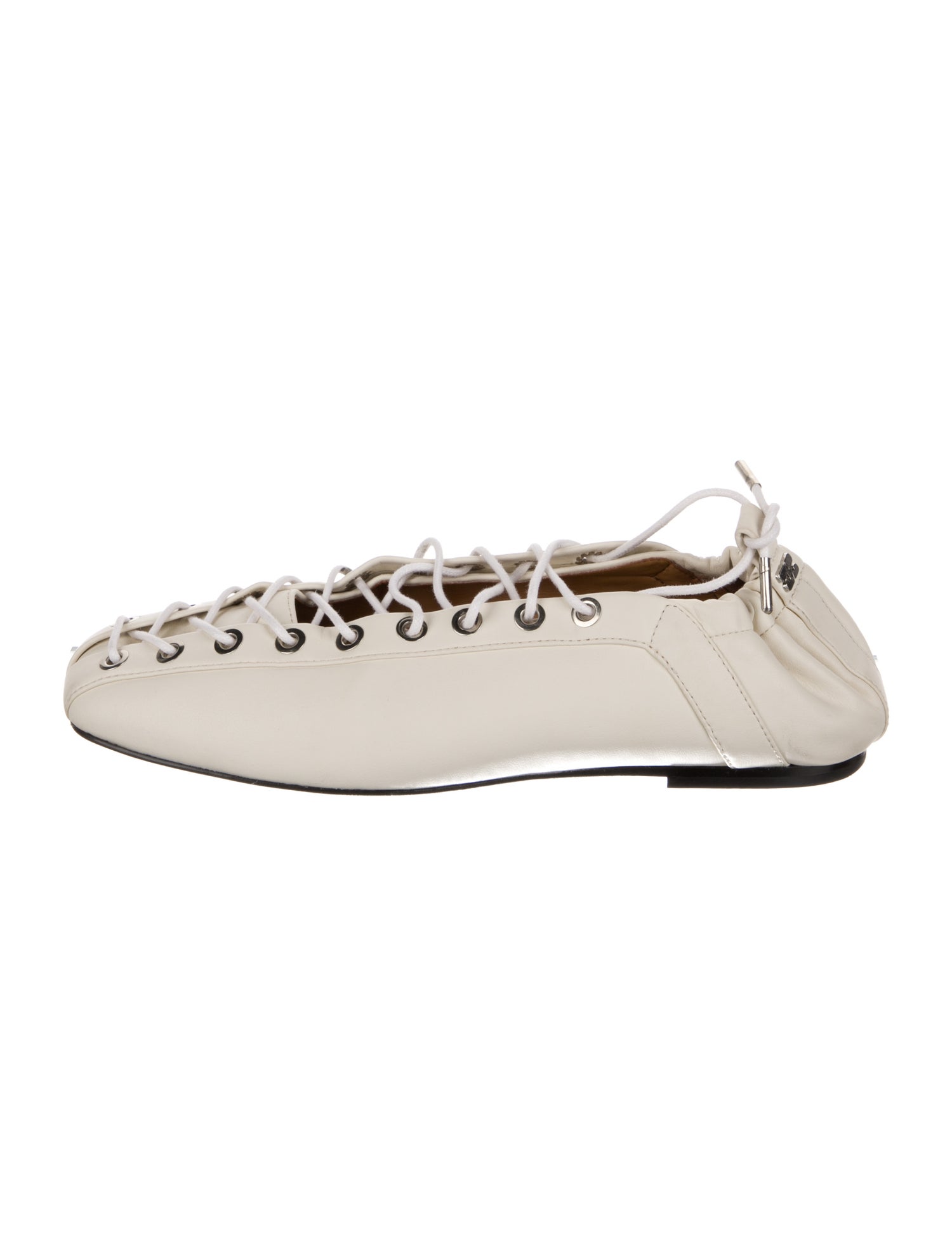 Ganni Leather Ballet Flats