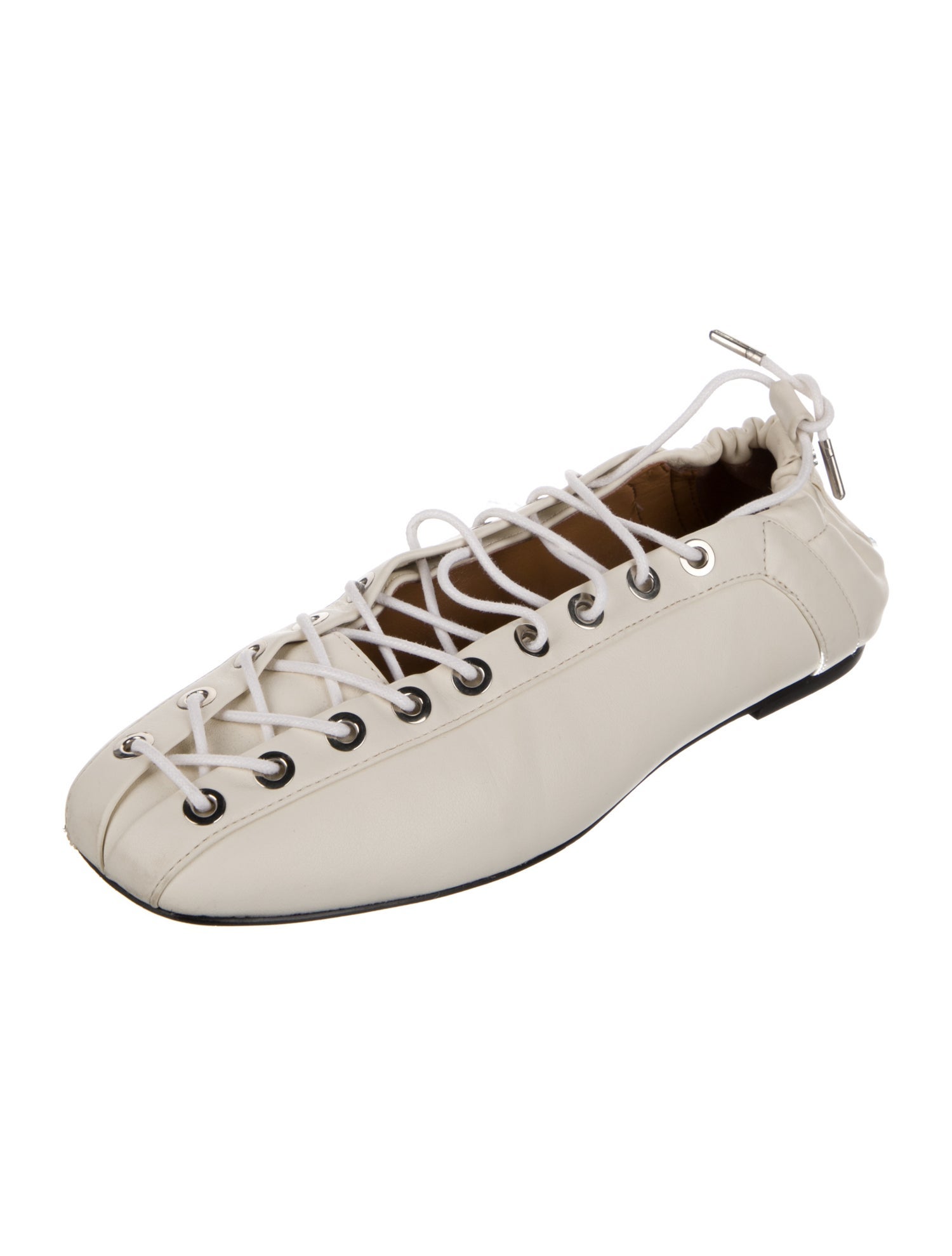 Ganni Leather Ballet Flats