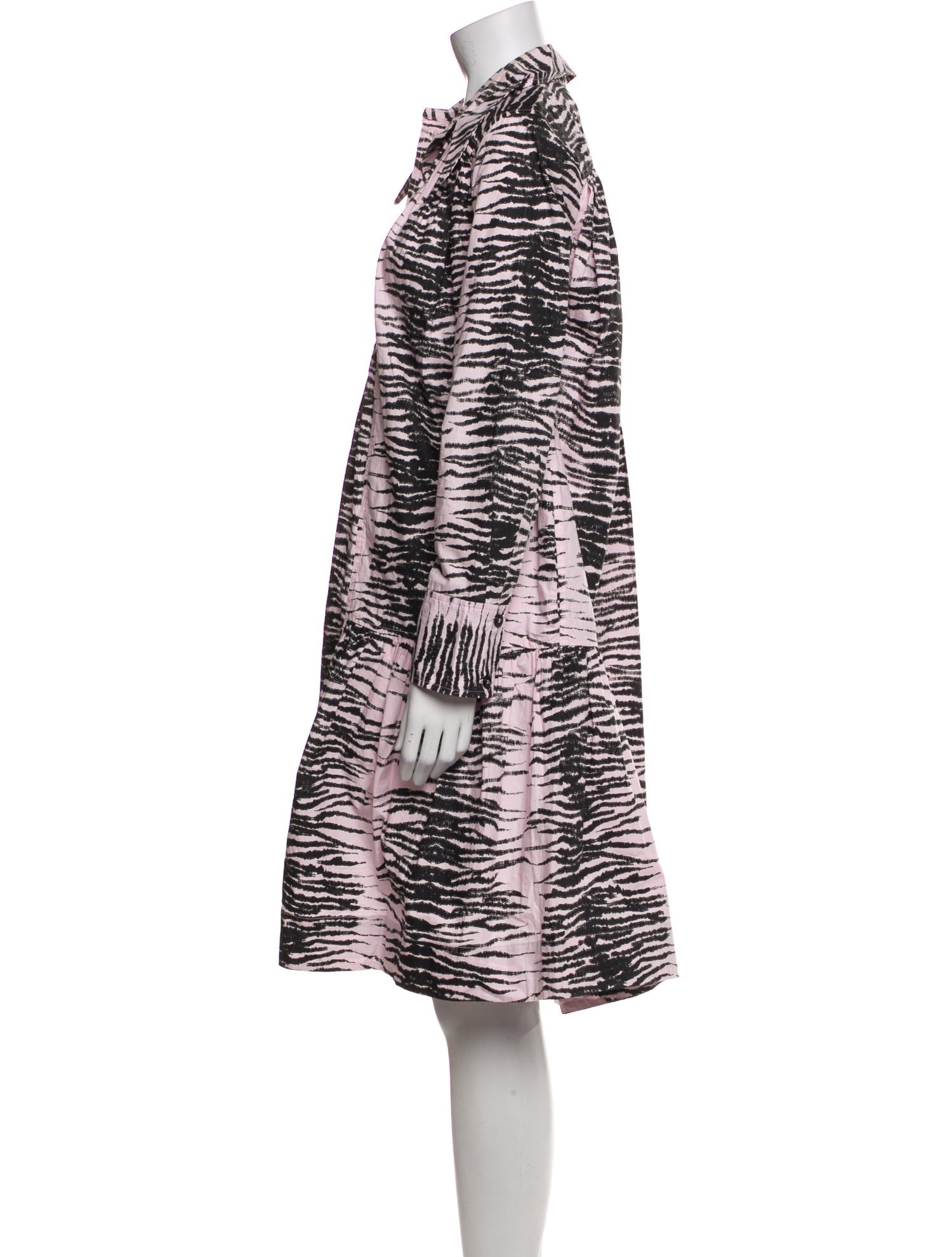 Ganni Striped Midi Length Dress