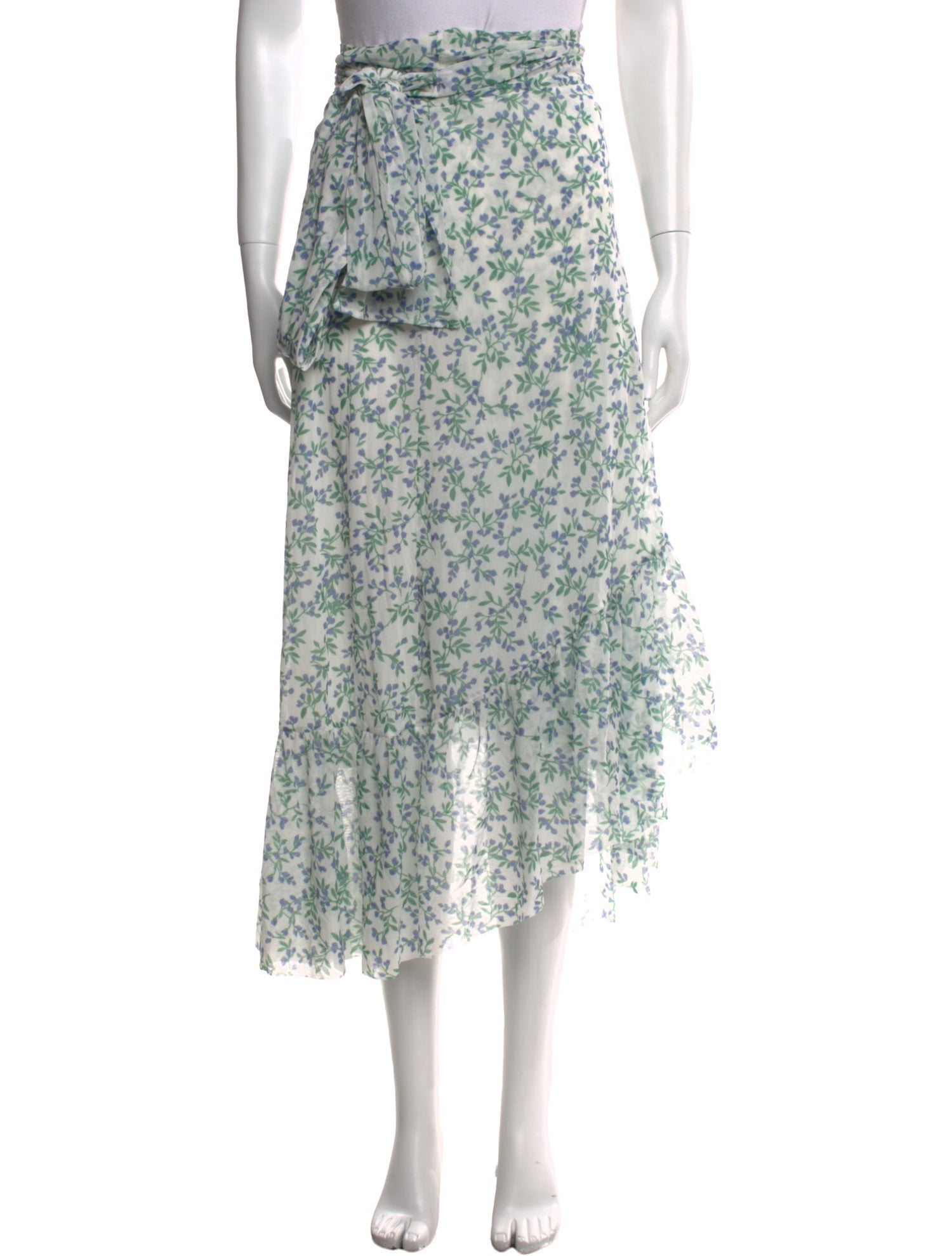 Ganni Floral Print Midi Length Skirt