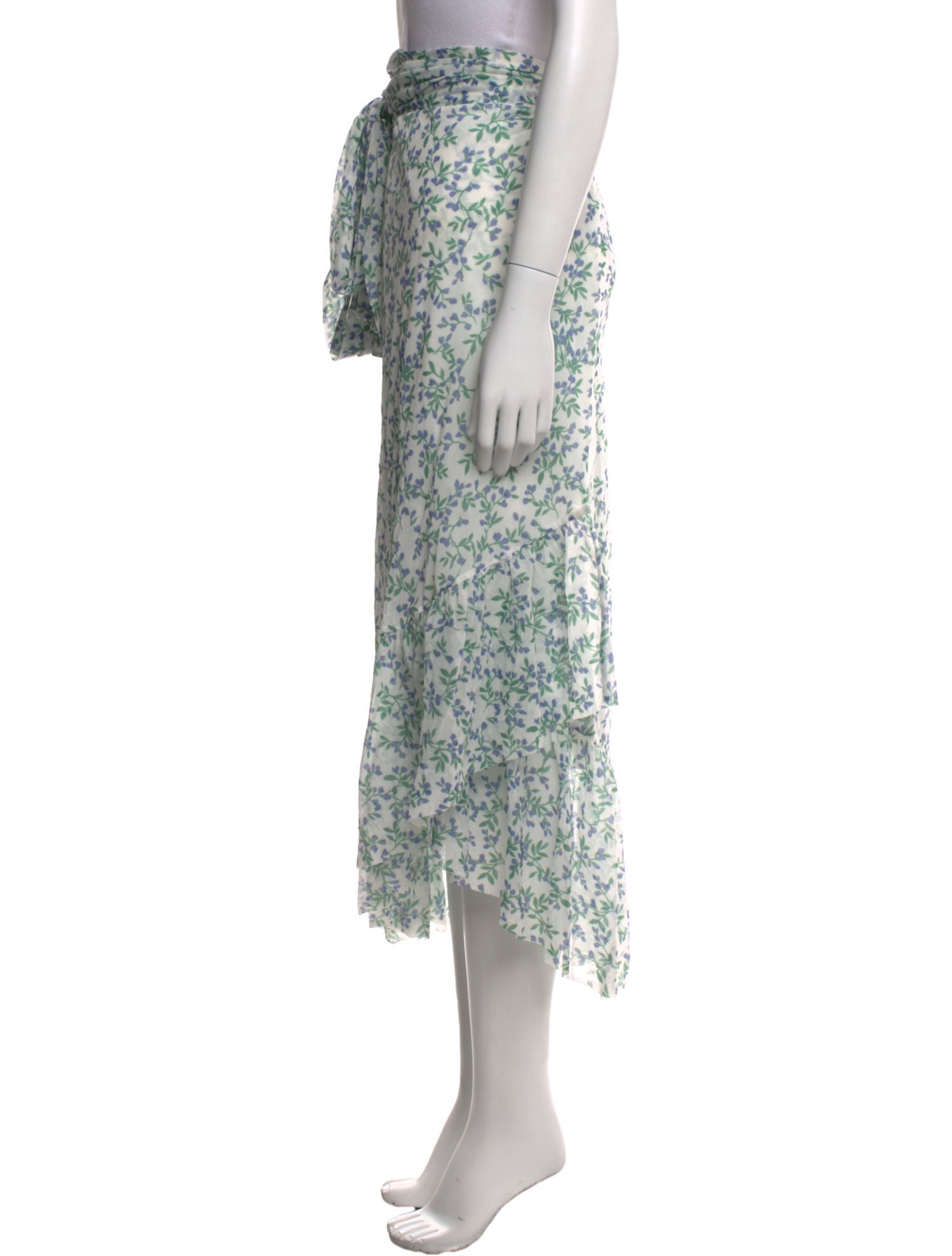 Ganni Floral Print Midi Length Skirt