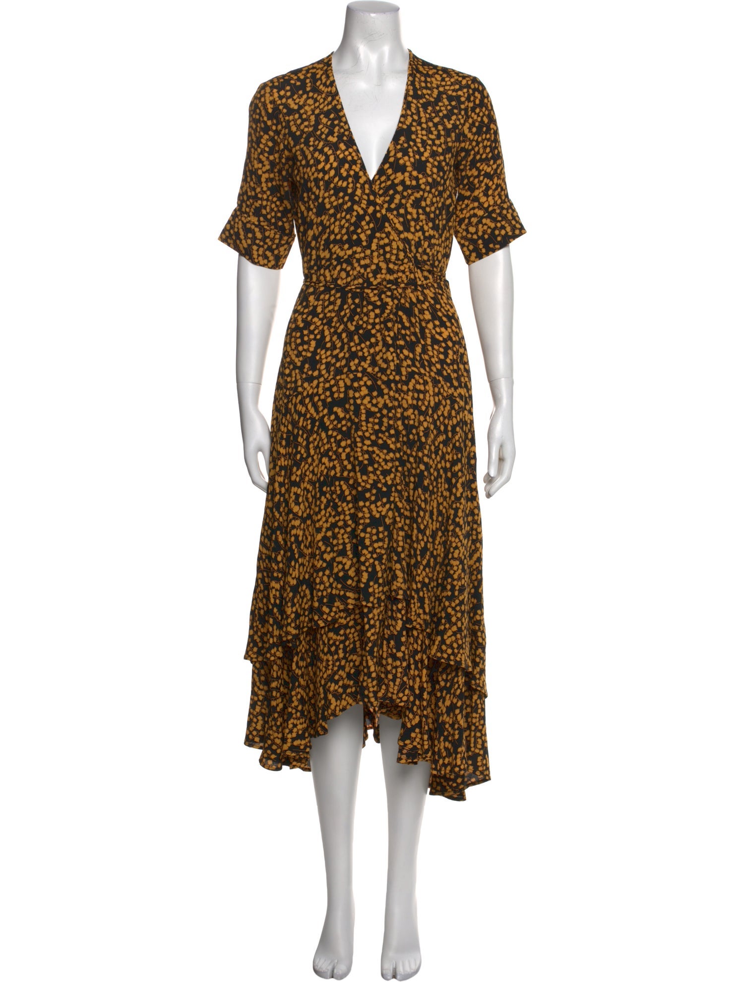 Ganni Floral Print Midi Length Dress