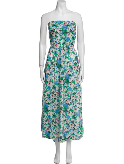 Ganni Floral Print Midi Length Dress