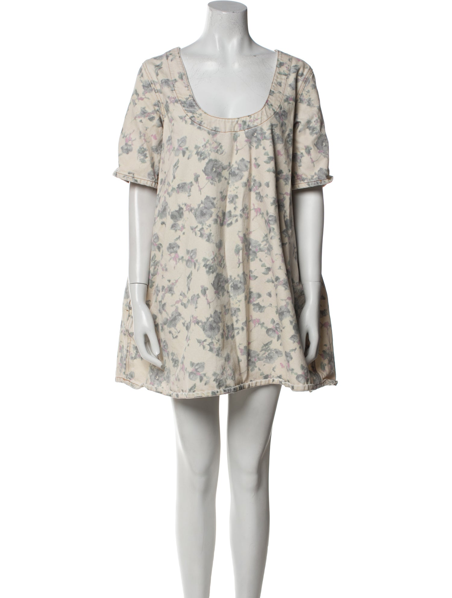 Ganni Floral Print Mini Dress