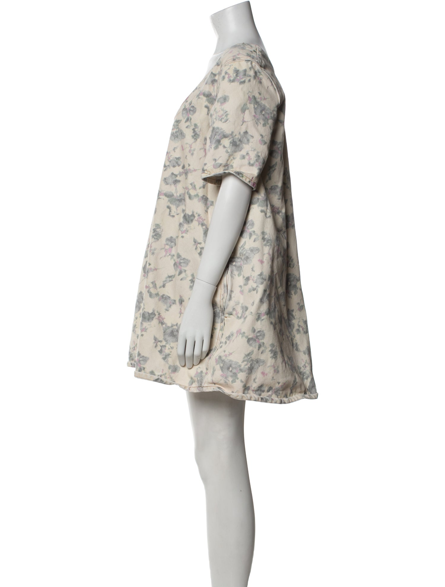 Ganni Floral Print Mini Dress