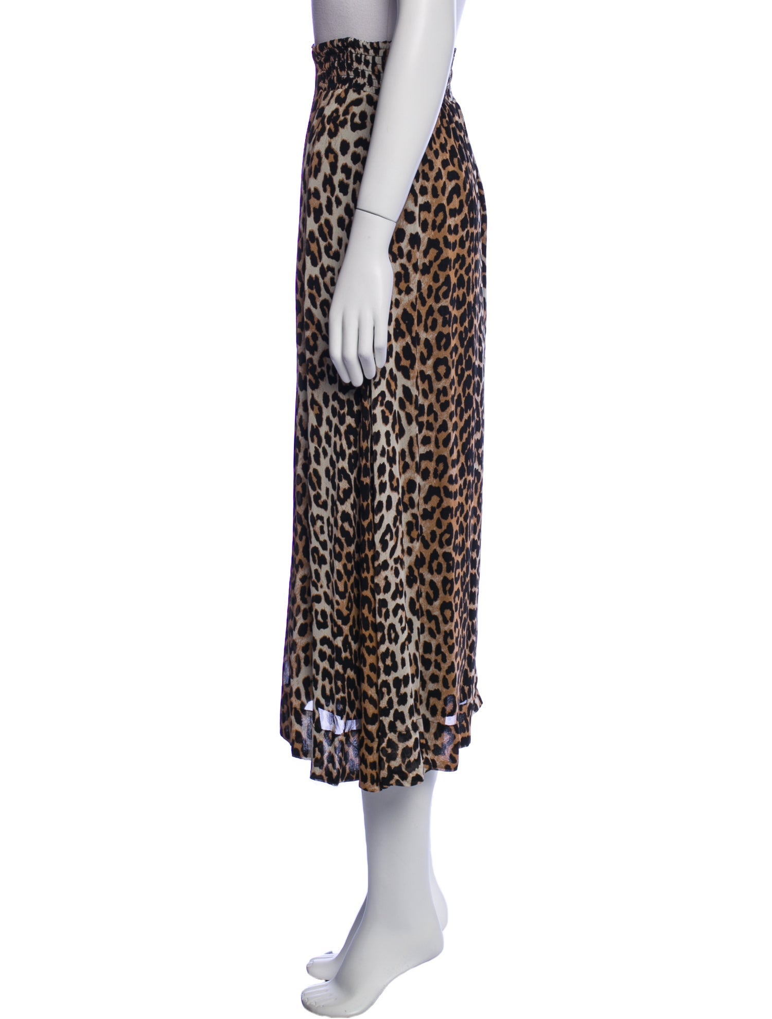 Ganni Animal Print Midi Length Skirt