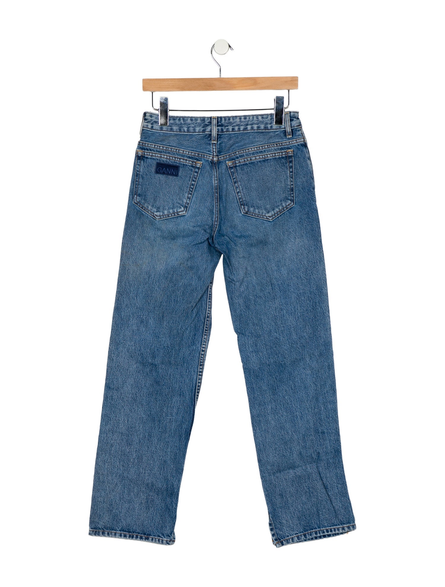 Ganni Mid-Rise Straight Leg Jeans