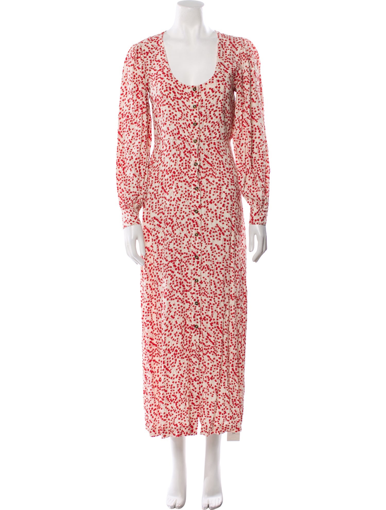 Ganni Floral Print Long Dress