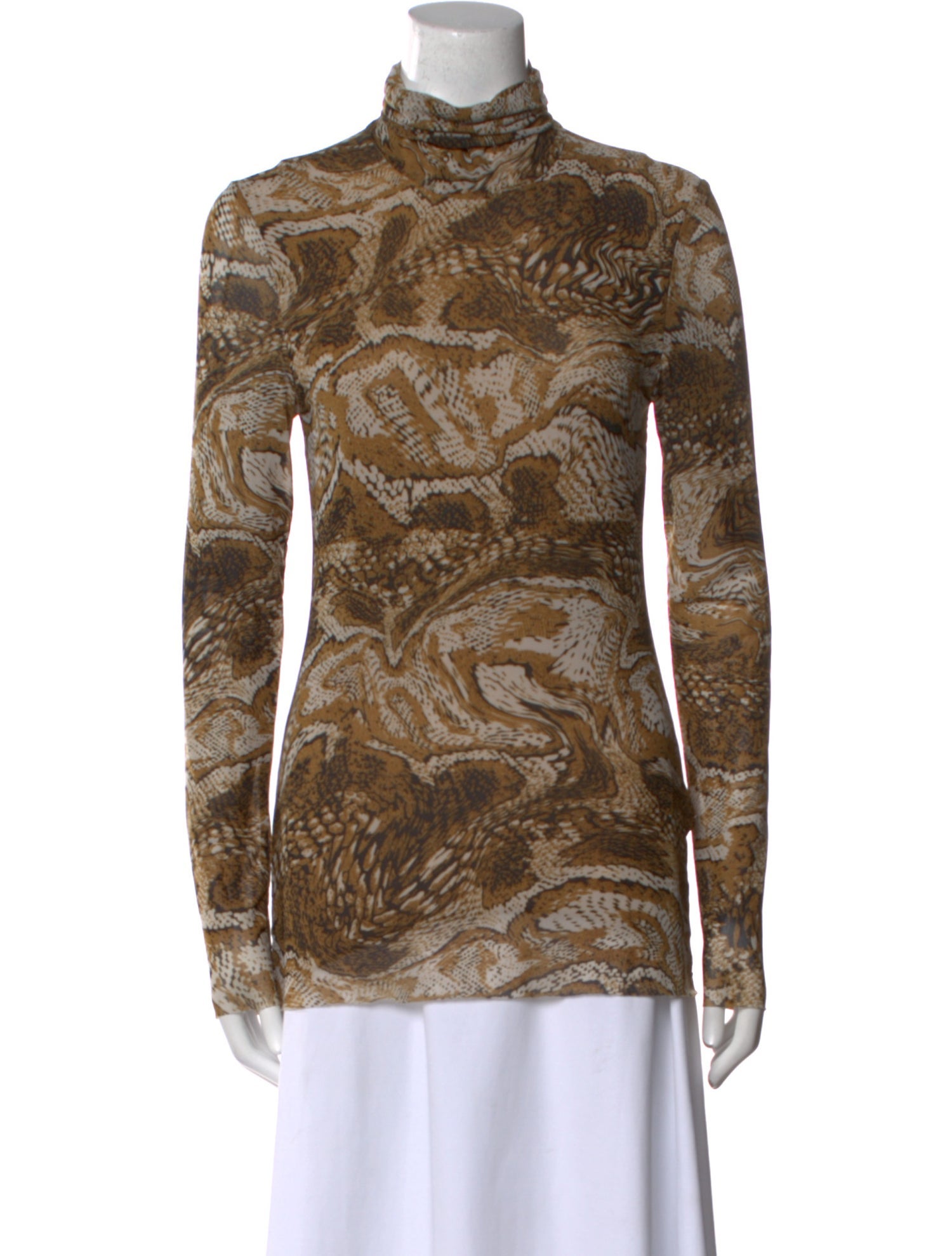 Ganni Mesh Paisley Print Top