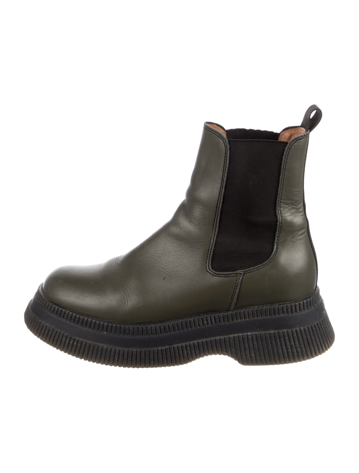 Ganni Leather Chelsea Boots