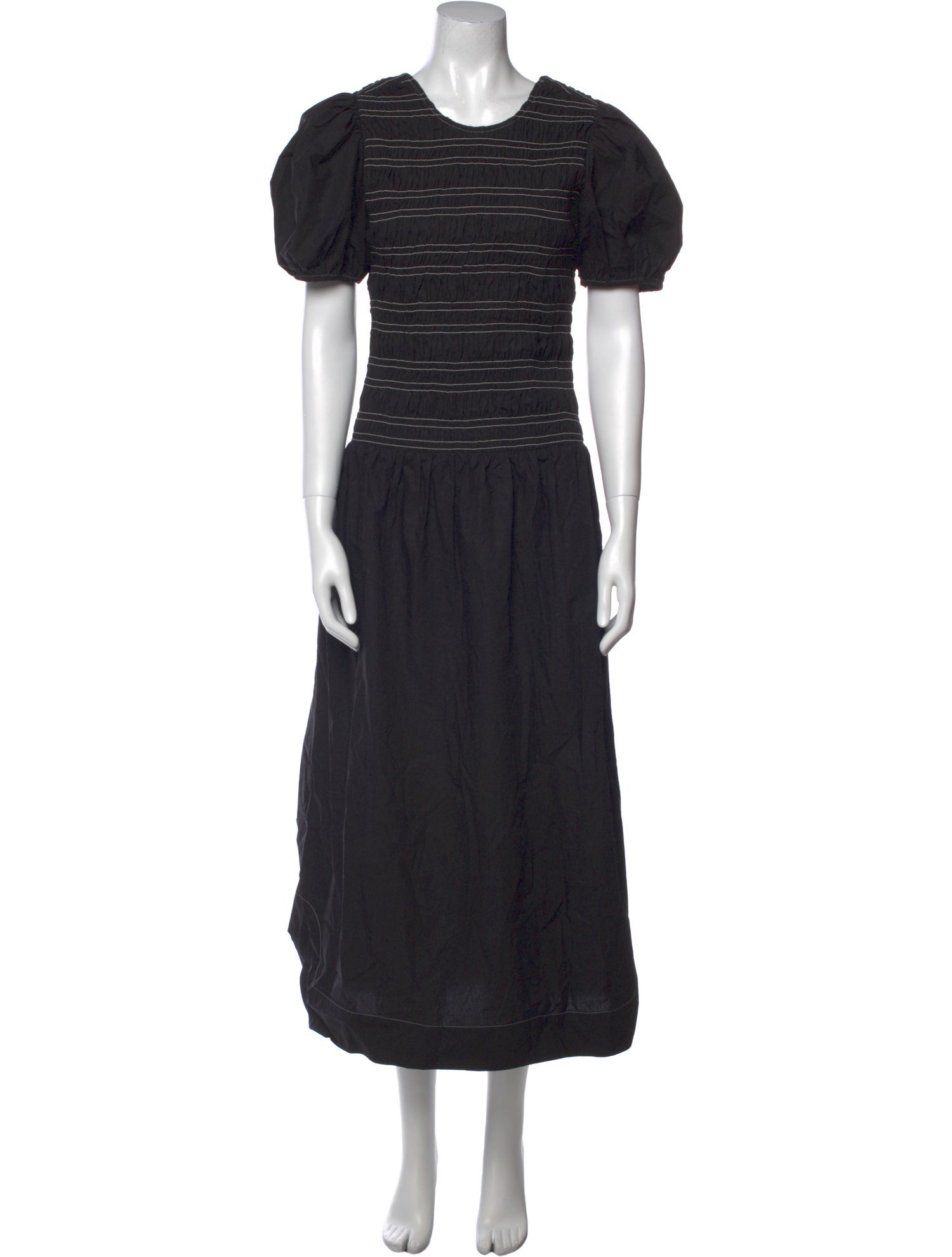 Ganni Scoop Neck Long Dress