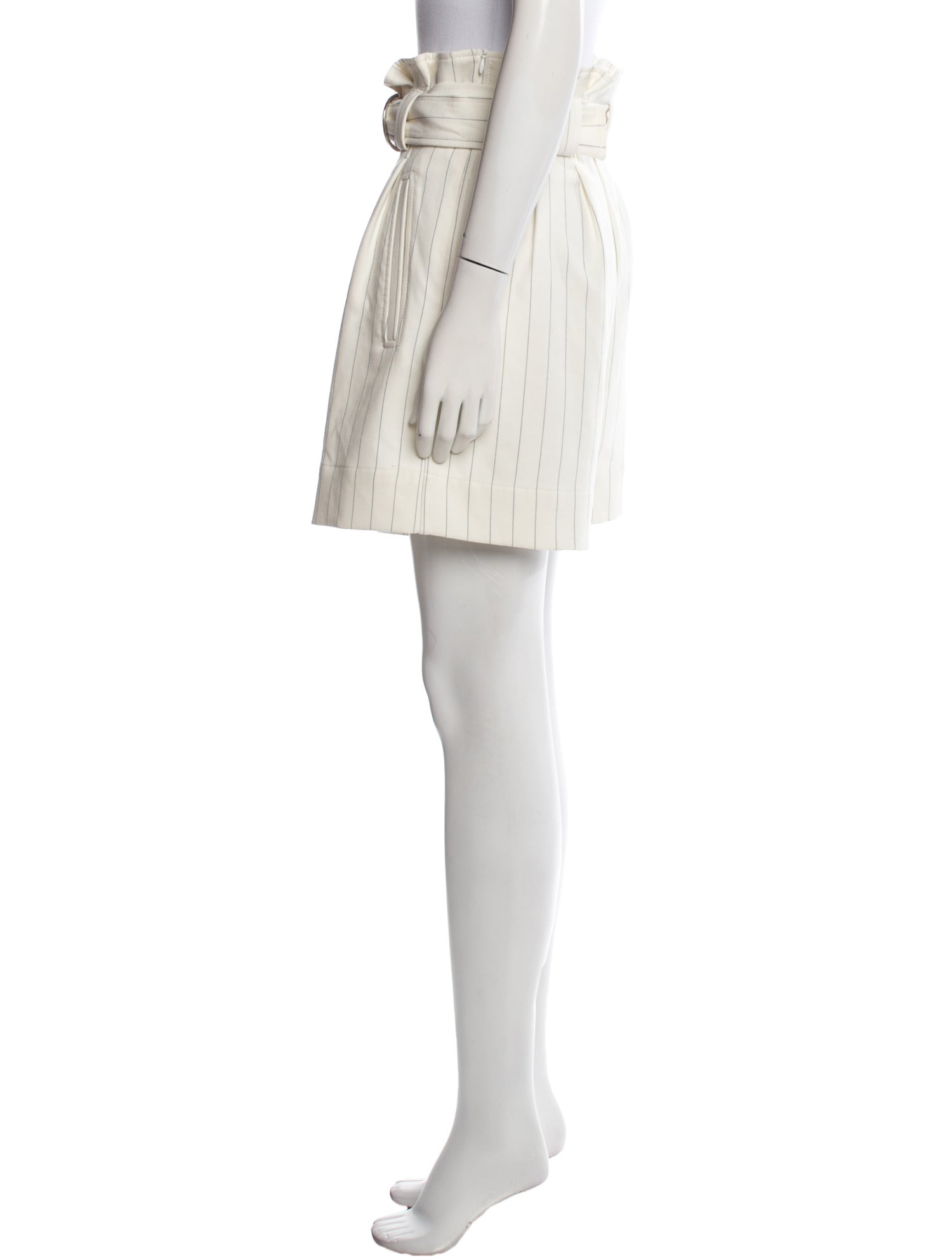 Ganni Striped Knee-Length Shorts