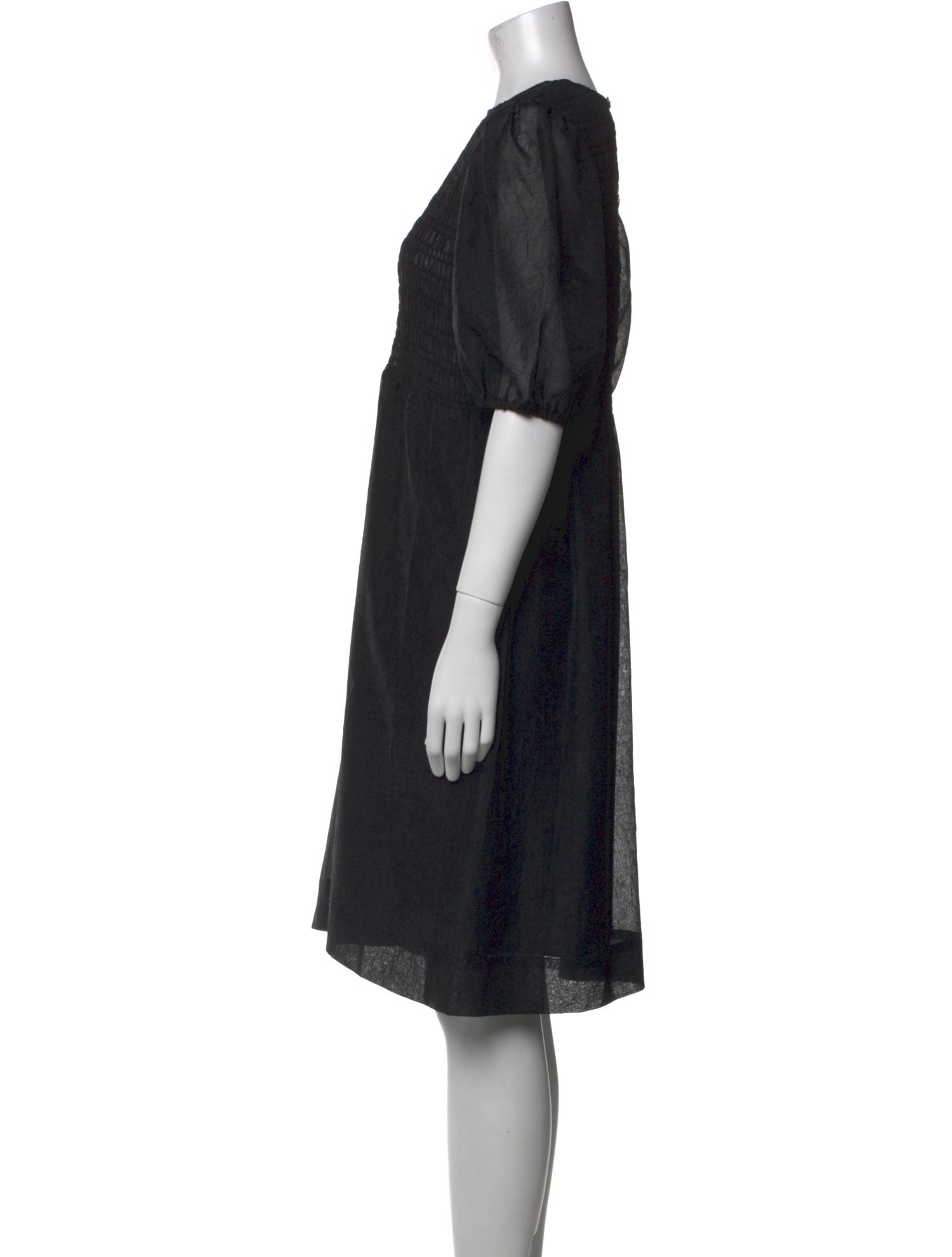 Ganni Crew Neck Knee-Length Dress