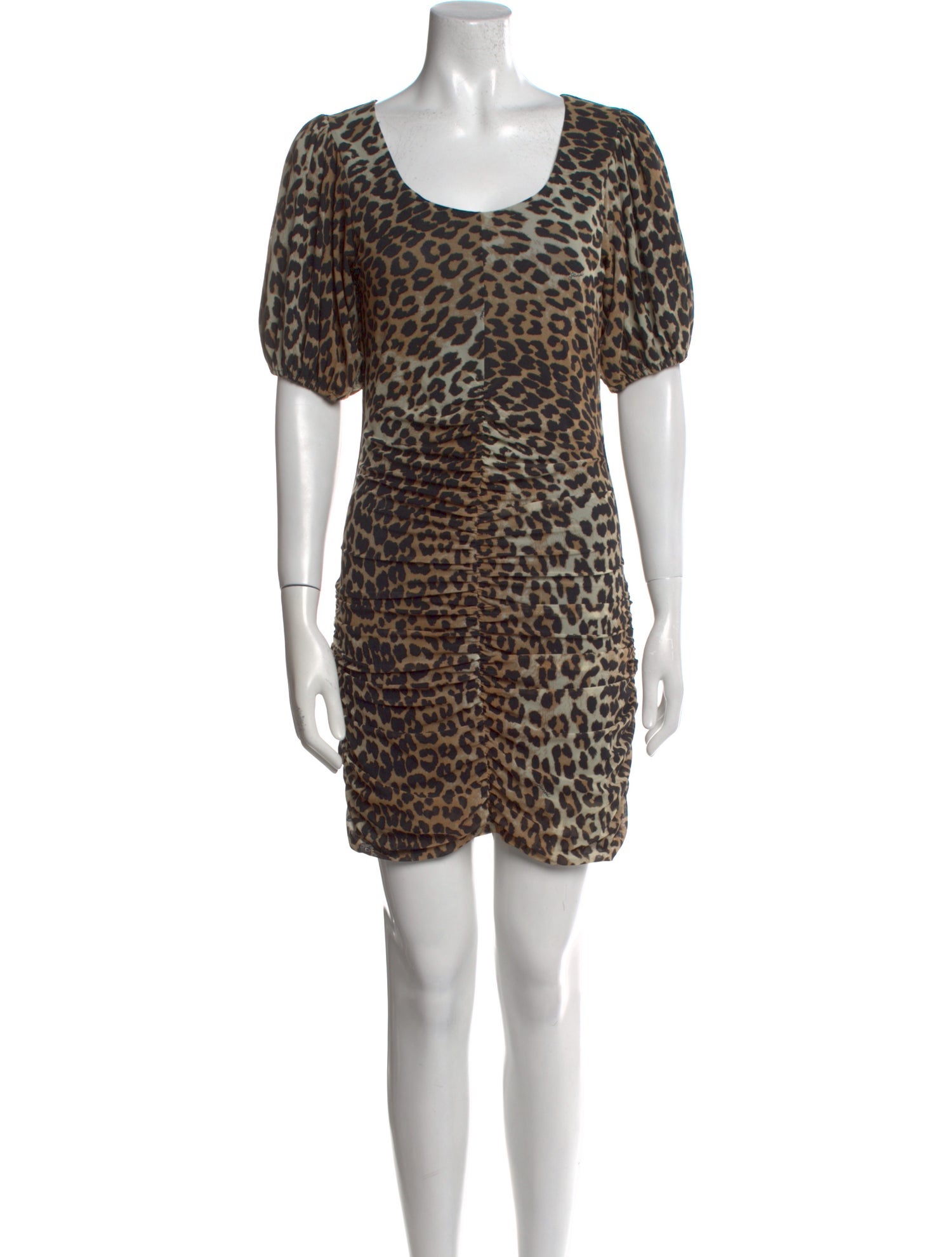 Ganni Animal Print Mini Dress