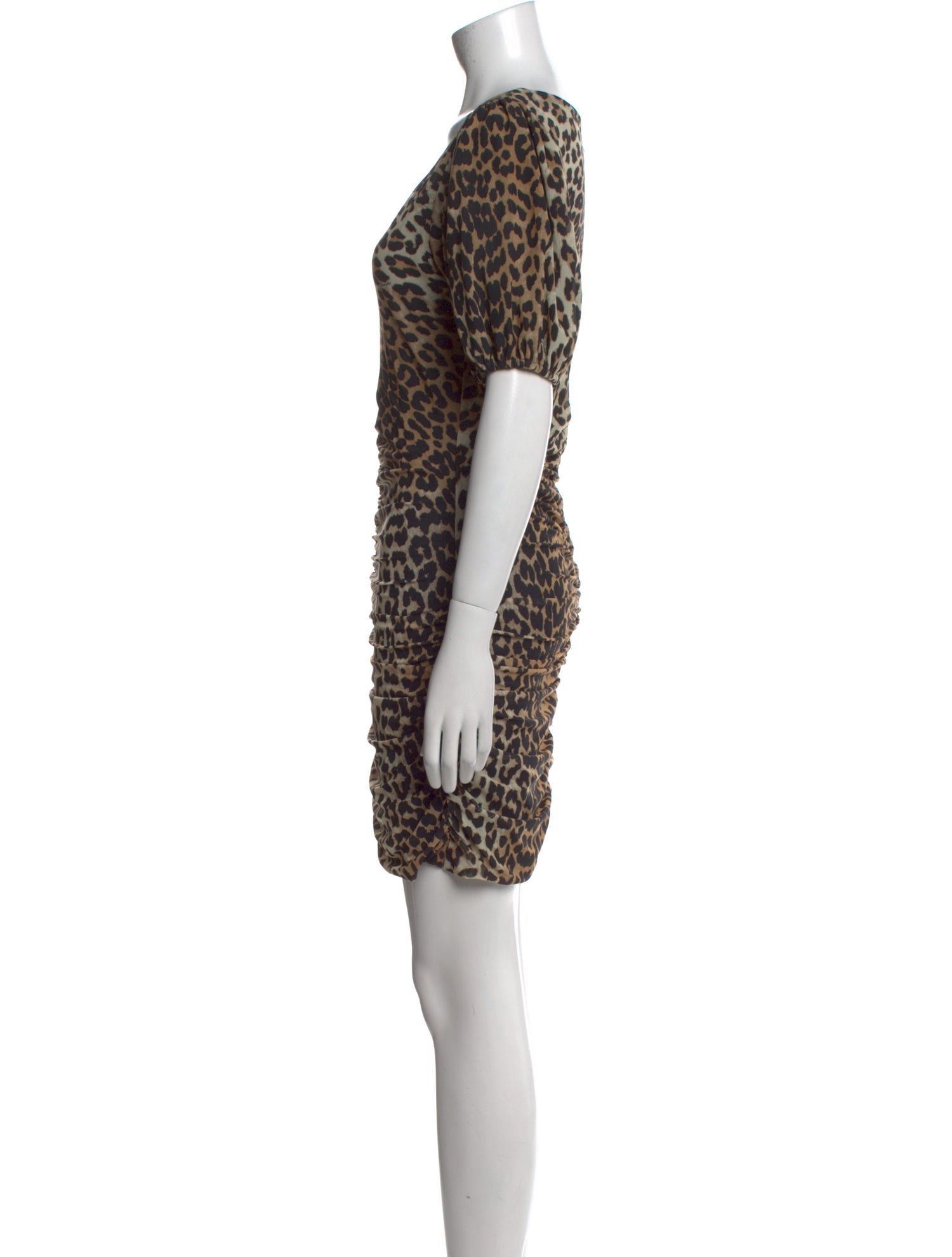 Ganni Animal Print Mini Dress