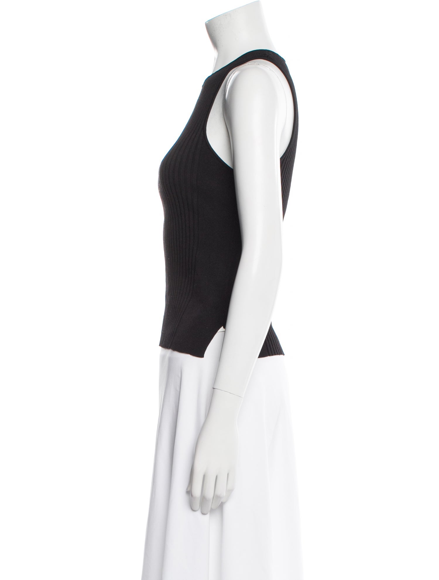Ganni Crew Neck Sleeveless Top