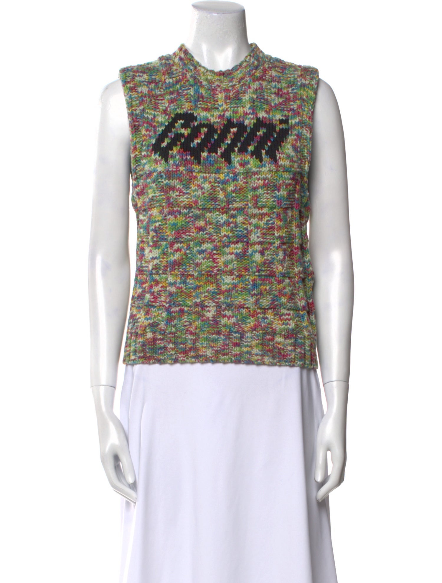 Ganni Printed Crew Neck Sweater