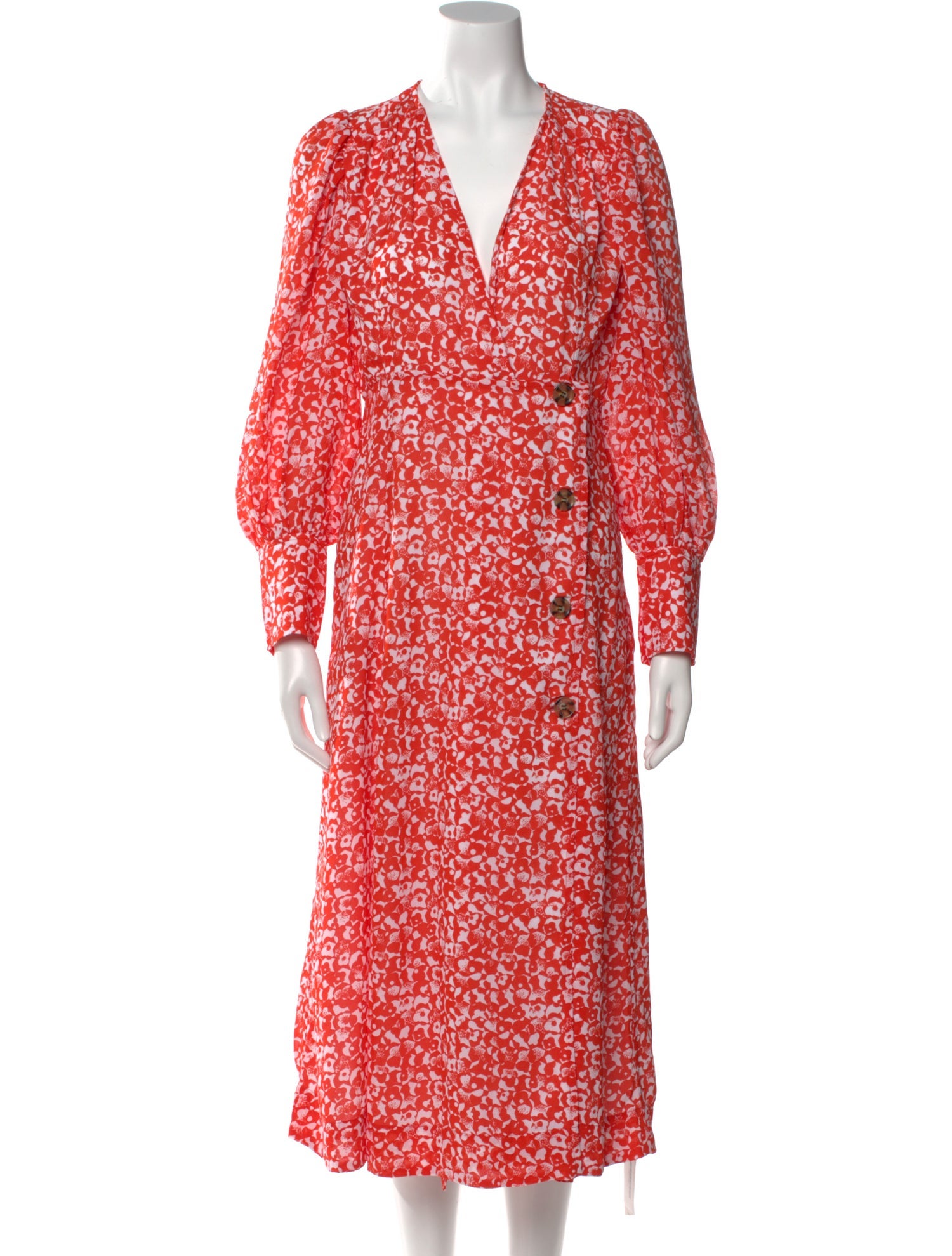 Ganni Floral Print Long Dress